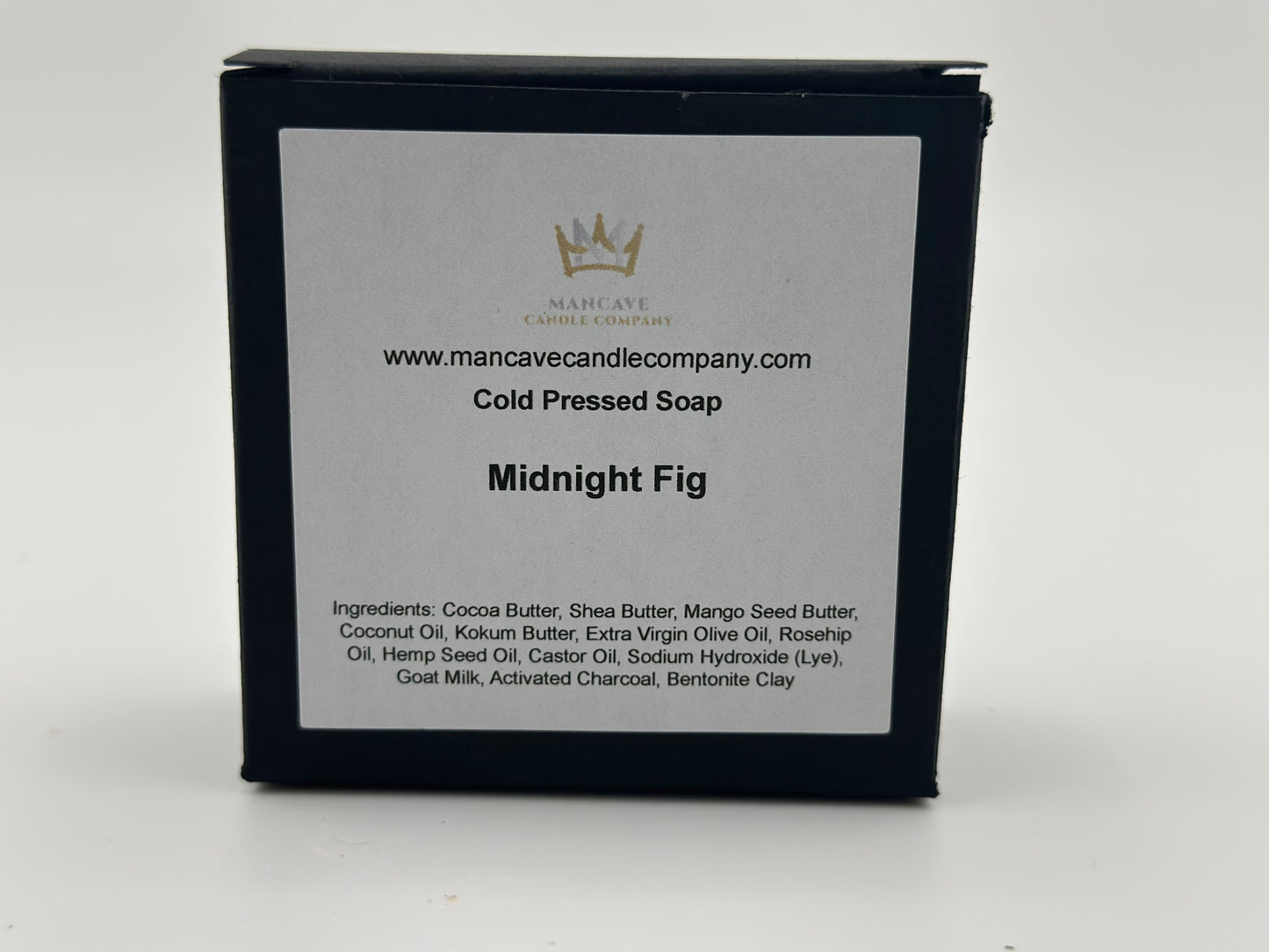 Midnight Fig Cold Pressed Soap w/ Goats Milk, Activated Charcoal and Bentonite Clay